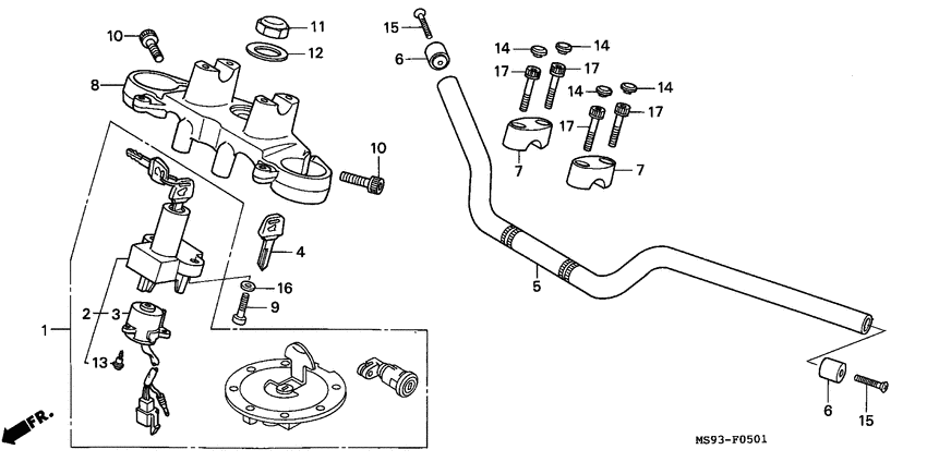 Handle pipe/top bridge