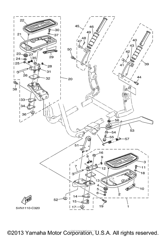 XV17ATMS Stand  footrest