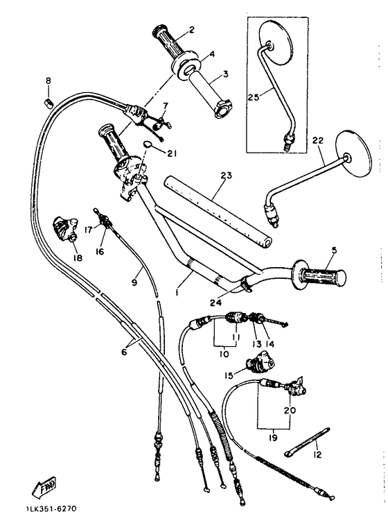 Steering handle. cable
