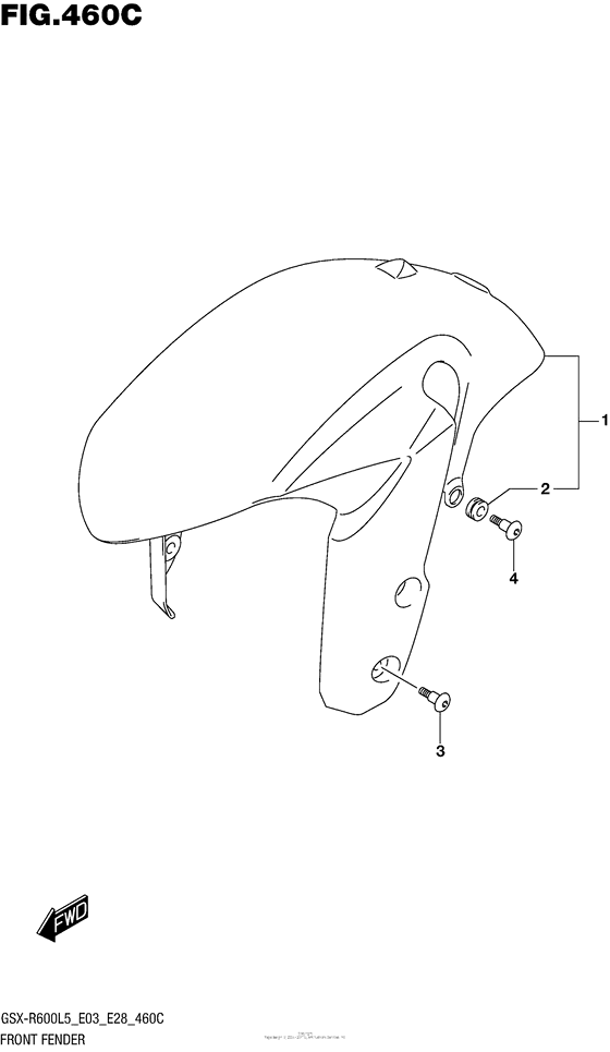 GSX-R600 Front Fender (Gsx-R600L5 E33)