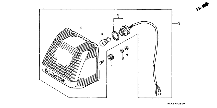 XBR500 Taillight unit ass`y