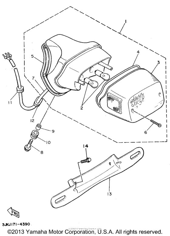 XV750FC Фонарь
