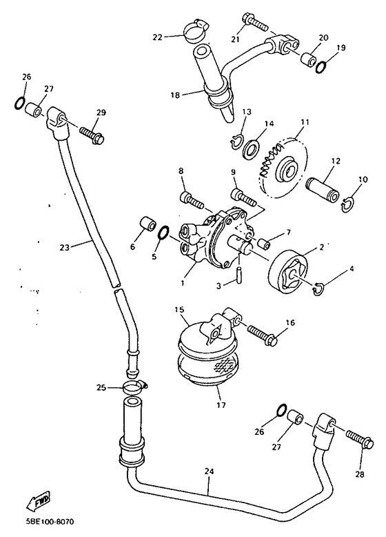 WR400F Масляный насос