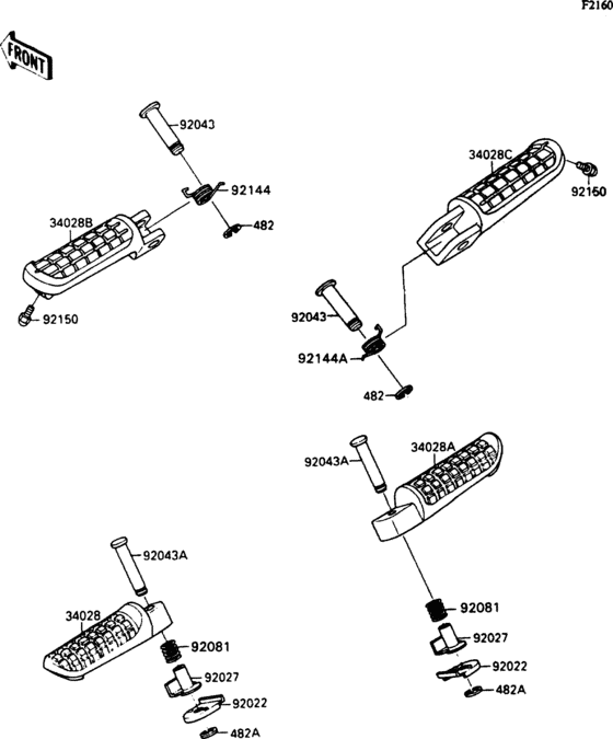 ZX1100 Подножки