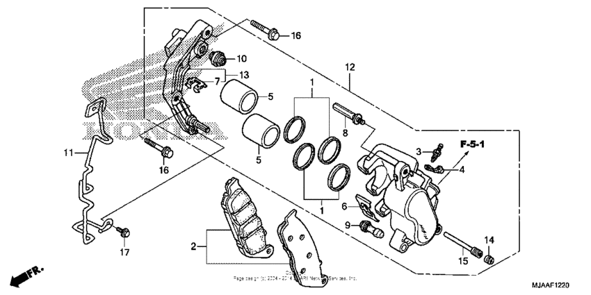 Front brake caliper (3)