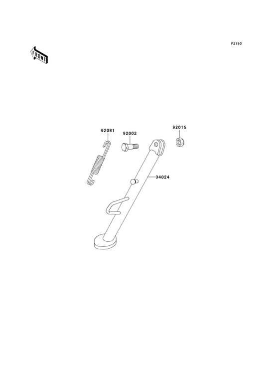 KLE500 Подножка