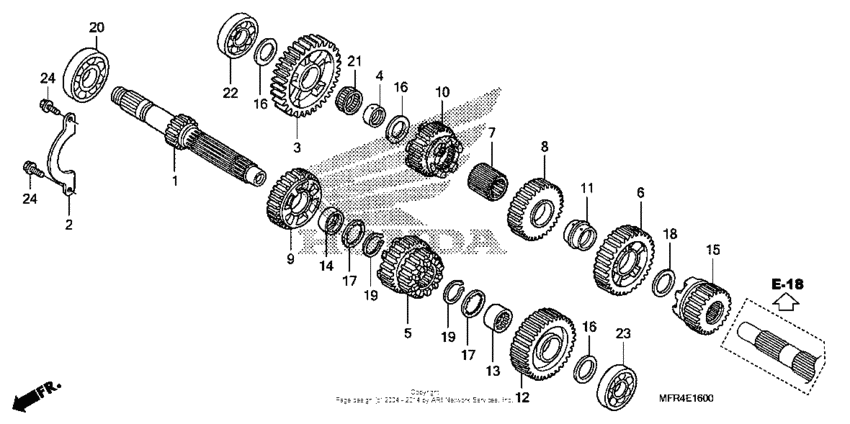 VT1300CX (ABS) Трансмиссия