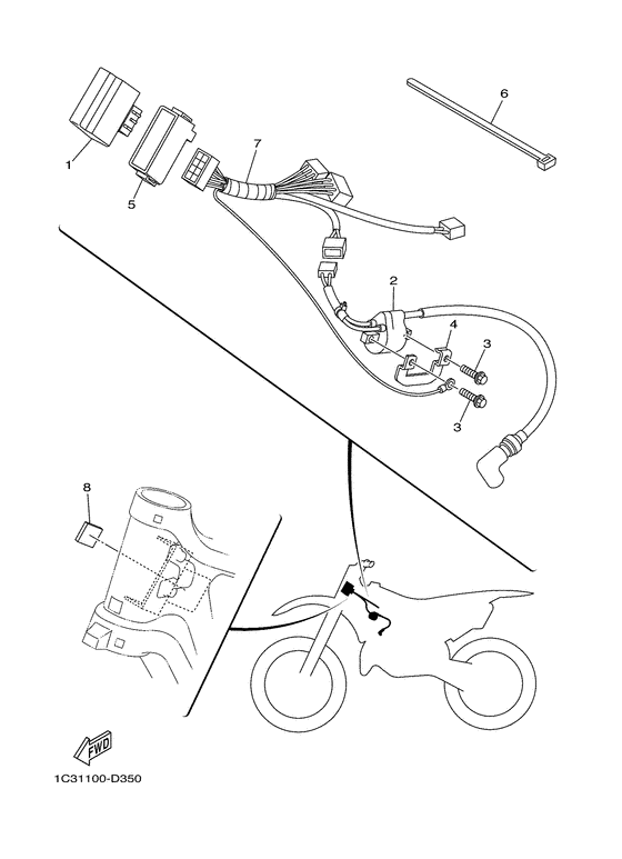 YZ125T1 Электрика 1
