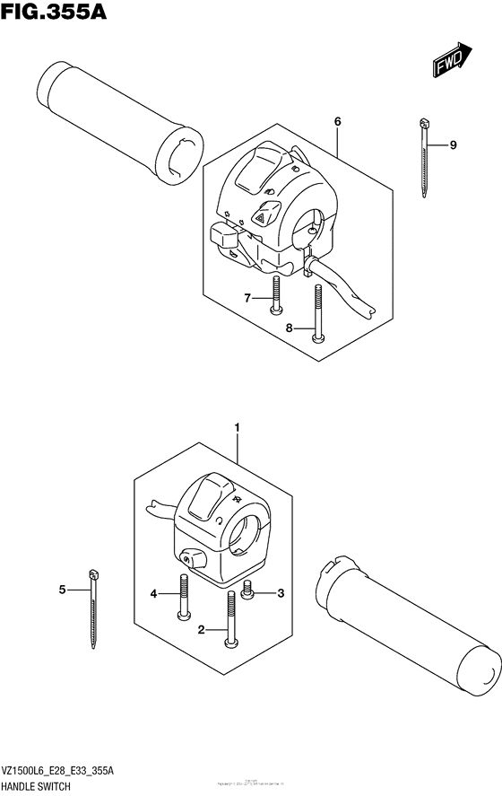 VZ1500 Рулевые переключатели