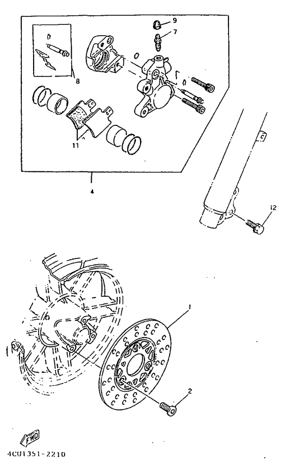 Front brake. caliper