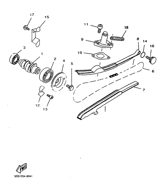 YP125R Camshaft. chain
