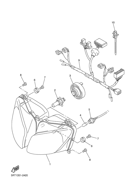 FZS600 Faro delantero