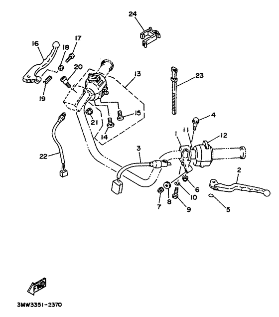 SR125 Handle switch. lever