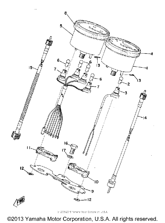 Speedometer tachometer