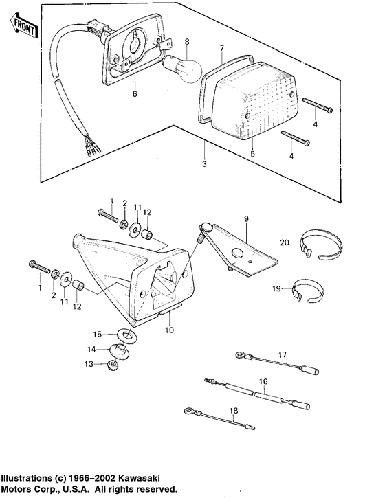 Taillight/chassis electrical equipment