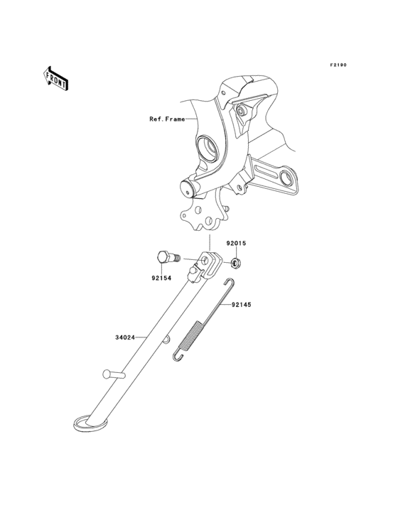 KLE650 Подножка