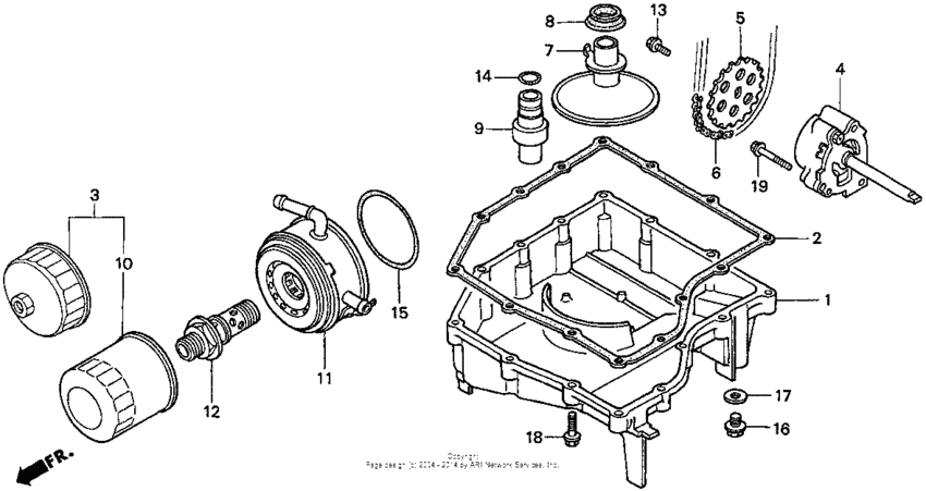 Oil pan + oil pump