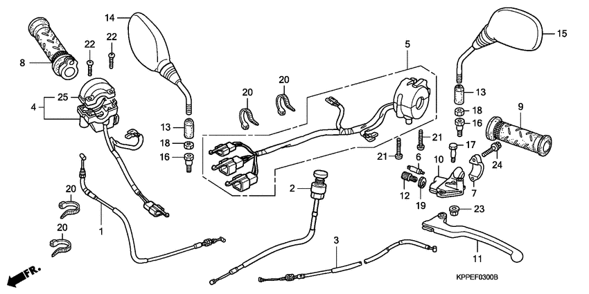 Handle lever/switch/cable