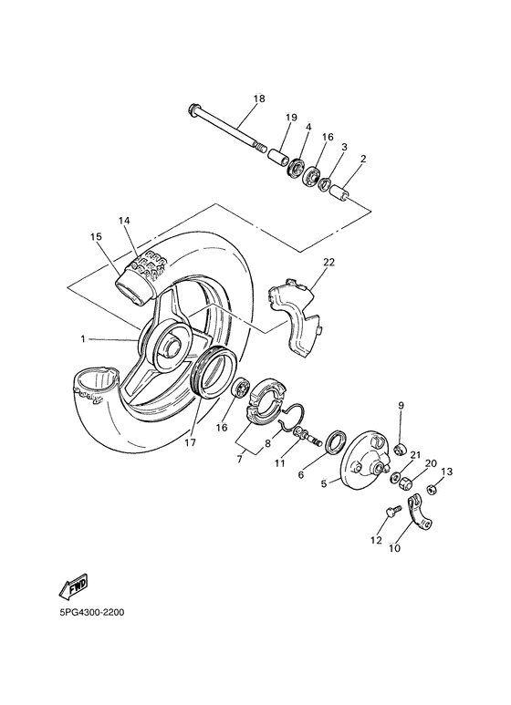 PW50 Переднее колесо