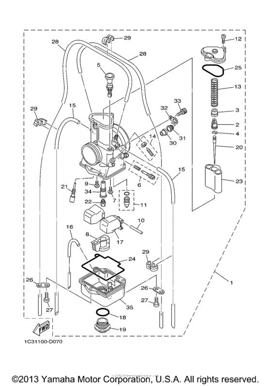 YZ125X1 Карбюратор