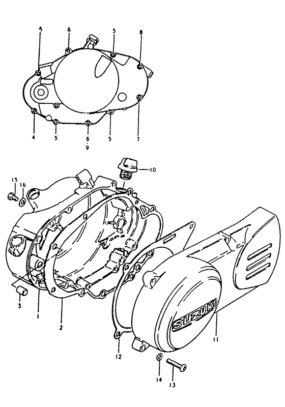 Crankcase cover ass`y  (v
