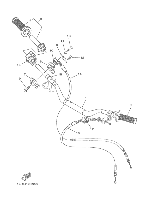 Steering handle & cable