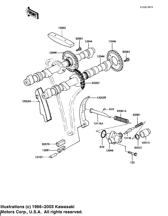 KZ1100 Camshafts / chain / tensioner
