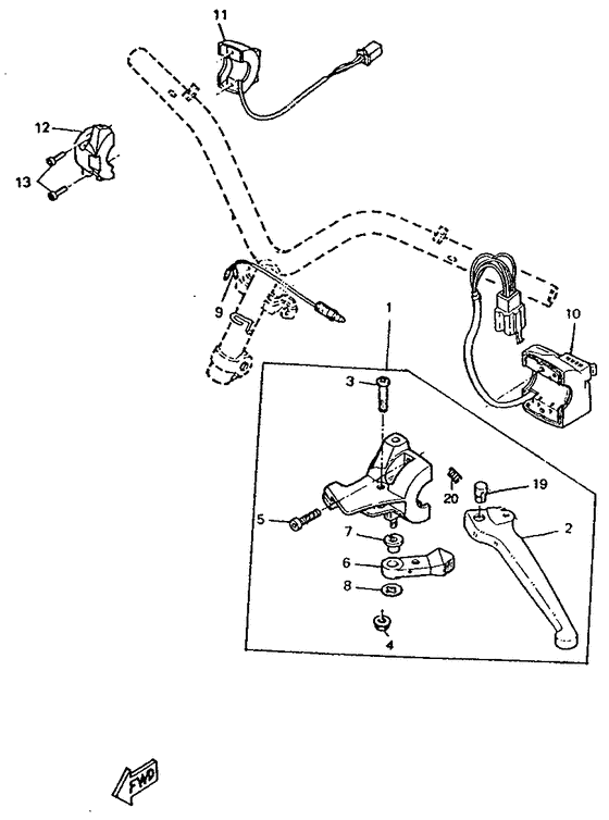 Handle switch. lever