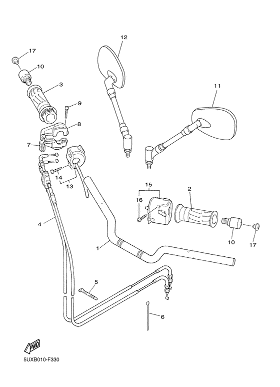 Steering handle & cable