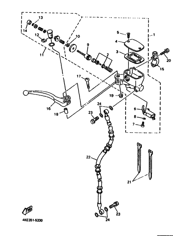 XJ600N Передний тормозной цилиндр