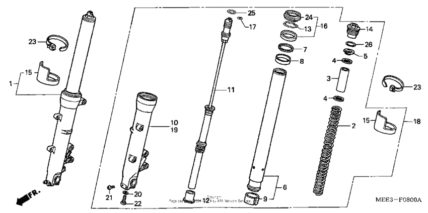 Front fork ('03-'04)