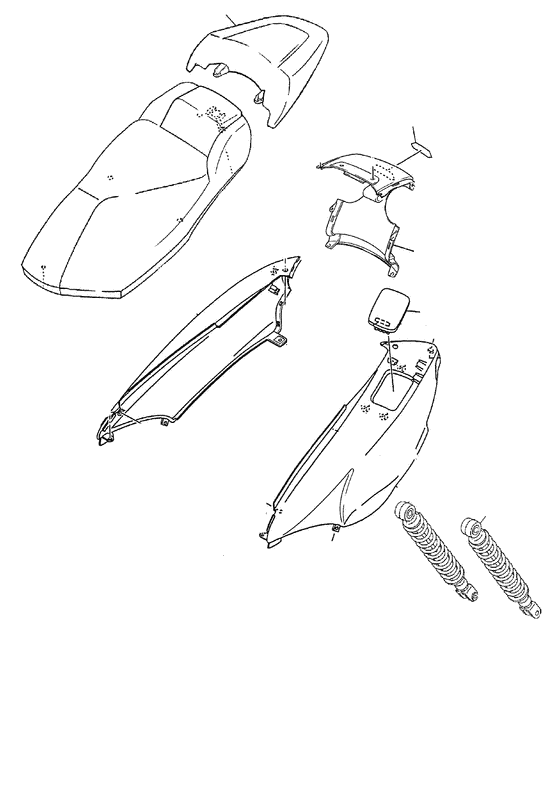 YP125E Боковые обтекатели