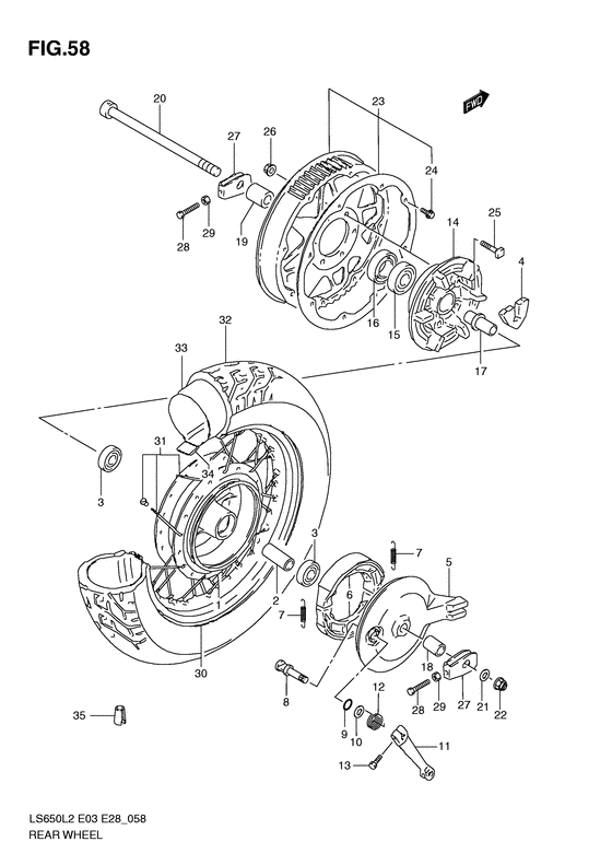 Rear wheel complete assy