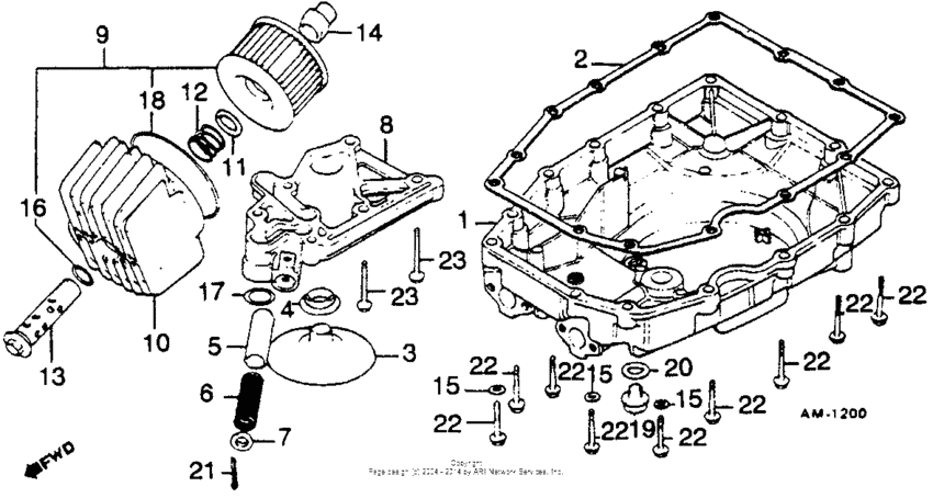 Oil filter + oil pan