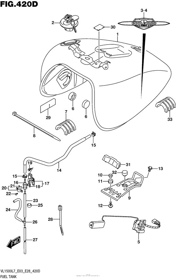 Fuel Tank (Vl1500Btl7 E28)