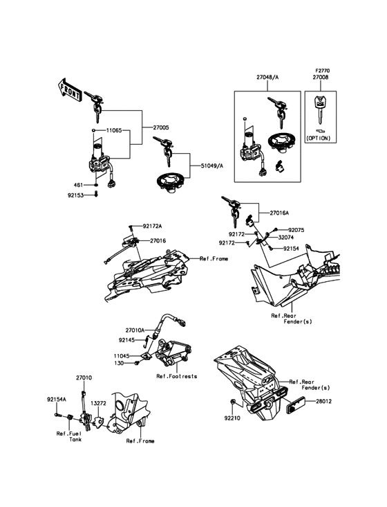 EX300 Замок зажигания