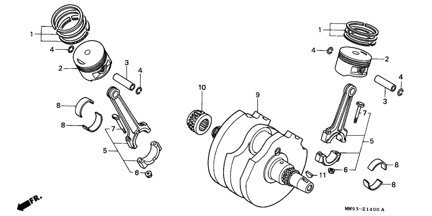 Crankshaft/piston