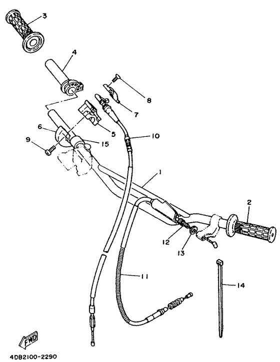 Steering handle. cable