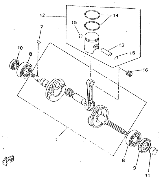 CW50RSP Коленвал и поршень