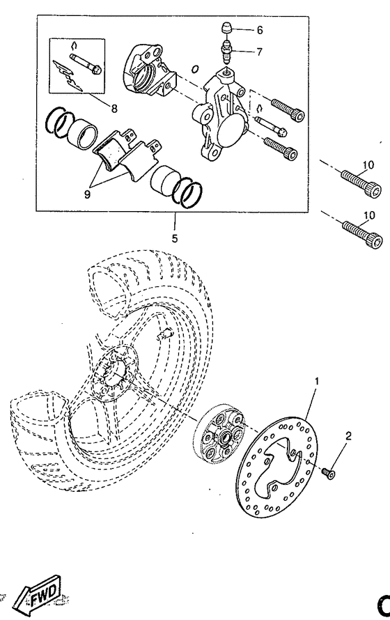 YQ50 Задний суппорт
