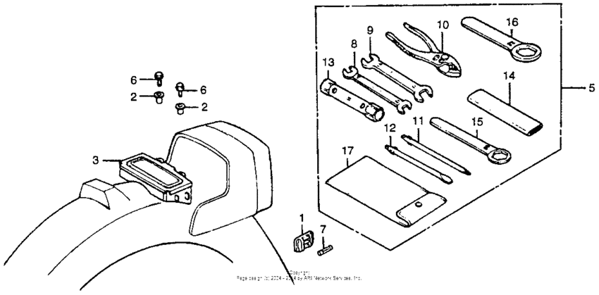 CB125S Tool box + tools