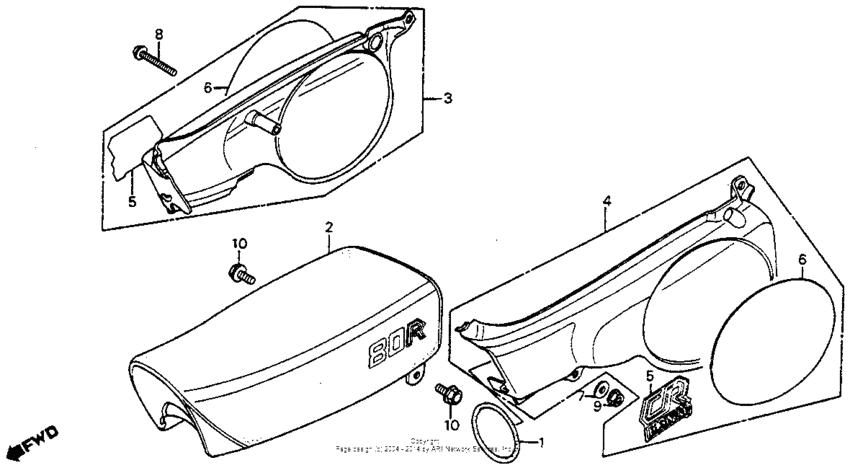 Seat + side cover 80-81