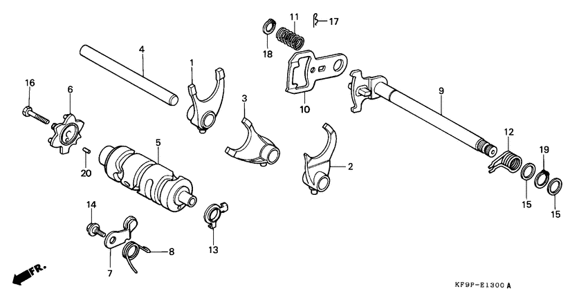 Shift drum/shift fork