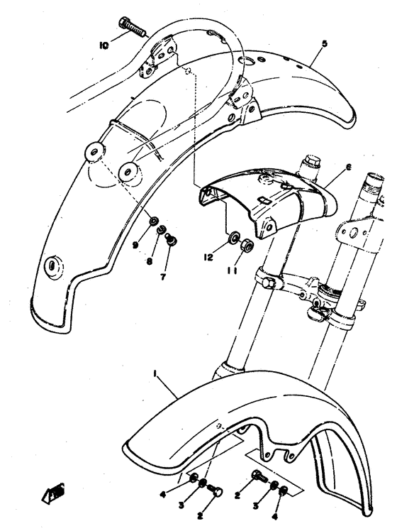 TY50 Front fender. rear fender