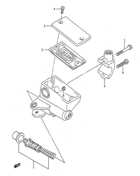 GSF400 Передний тормозной цилиндр