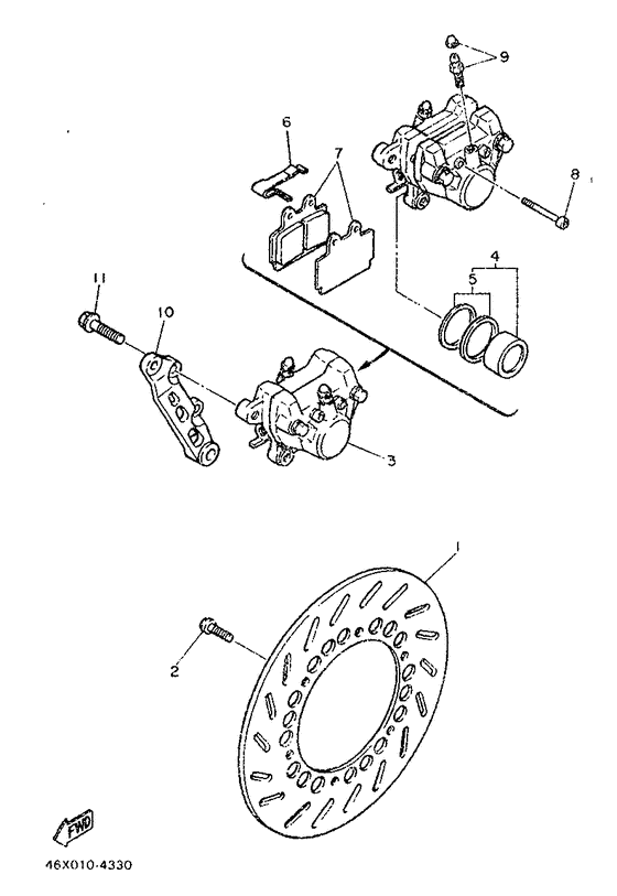 Hinterradbremssattel