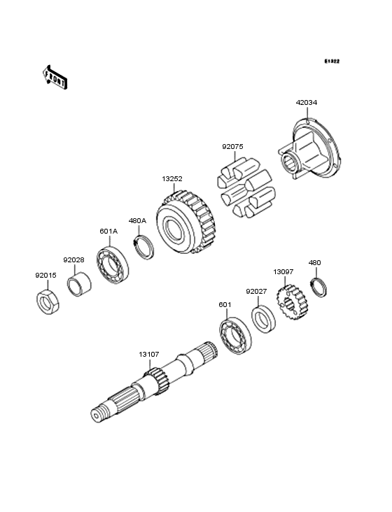Secondary shaft