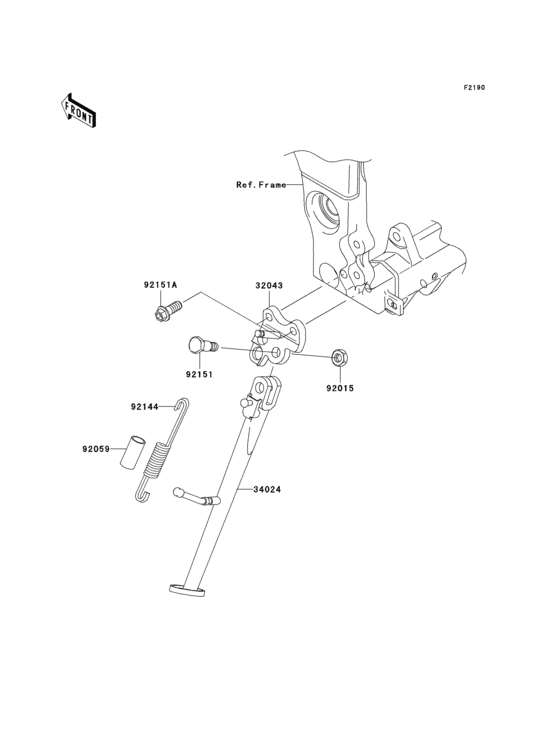 ZX1000 Подножка