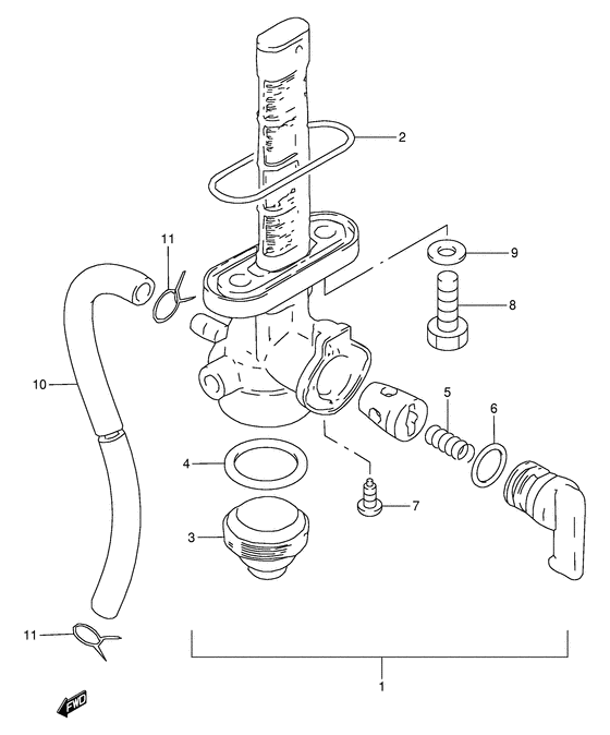 BX120 Топливный кран