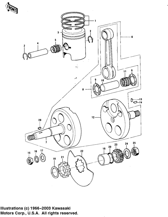 Crankshaft/piston/rotary valve